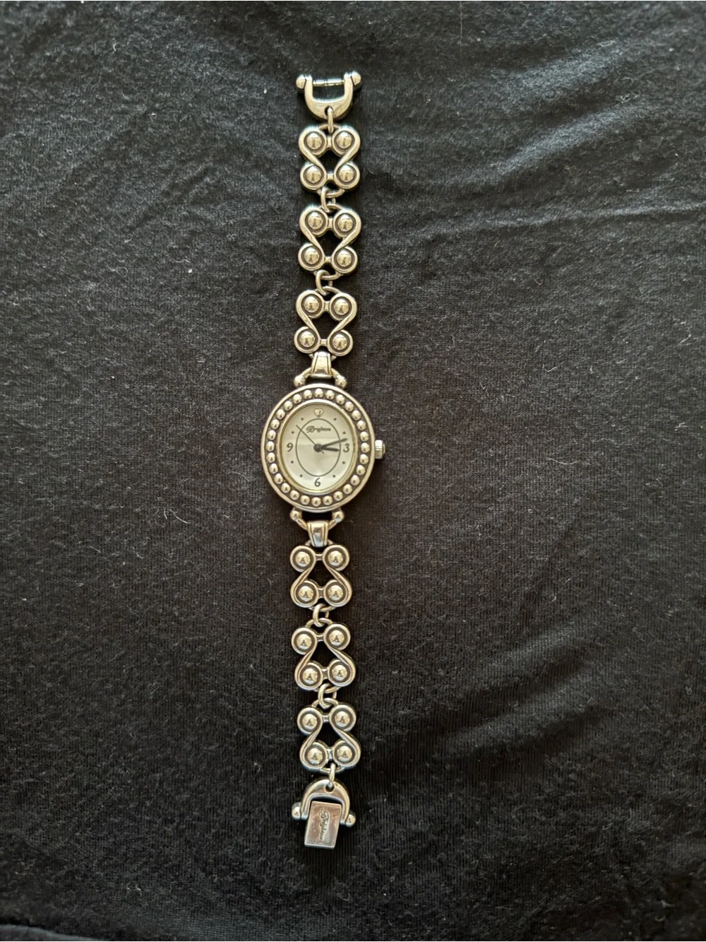 Brighton Silver-Tone Crystal Accent Women's Bracelet Watch